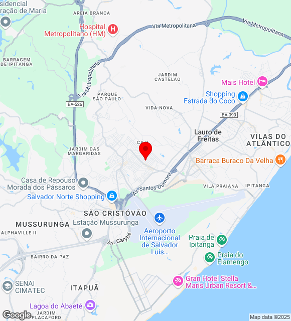 Mapa da localização