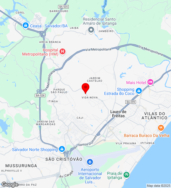 Mapa da localização