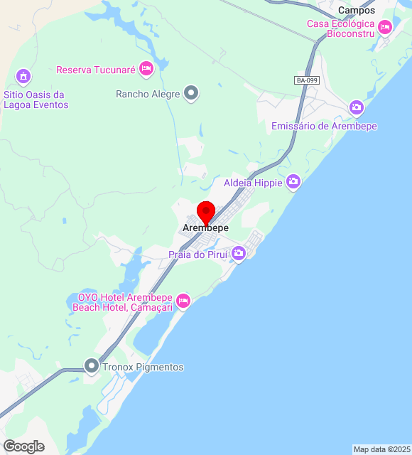 Mapa da localização