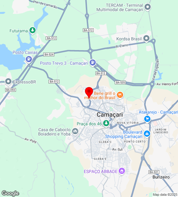 Mapa da localização