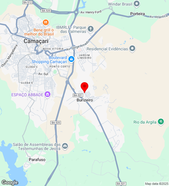 Mapa da localização