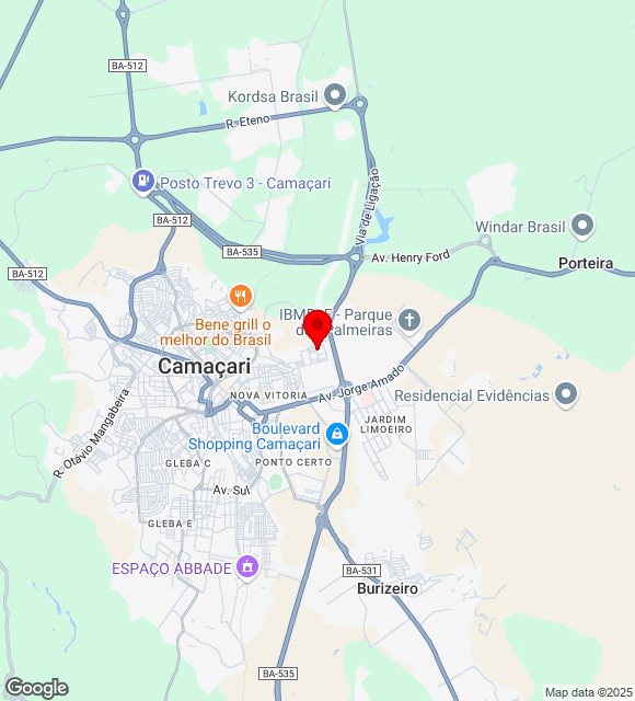 Mapa da localização