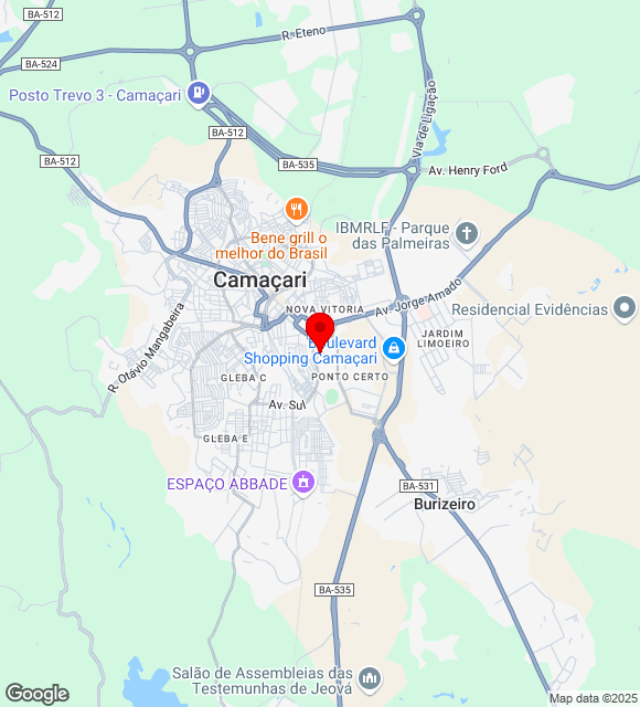 Mapa da localização