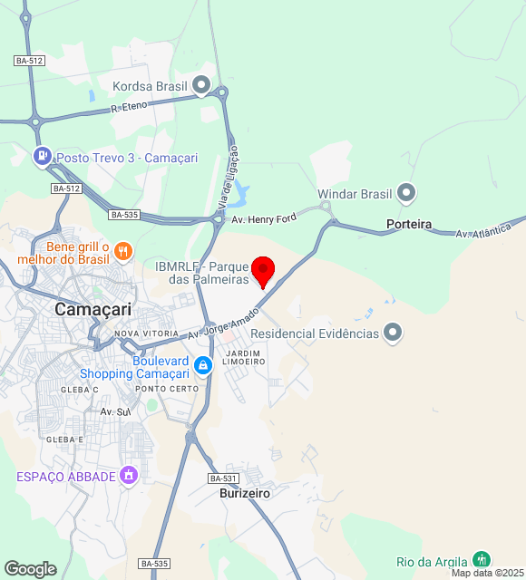 Mapa da localização