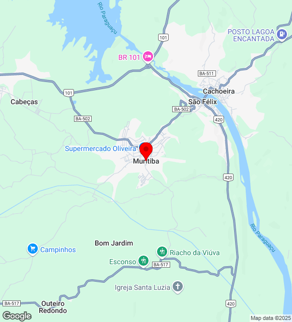 Mapa da localização