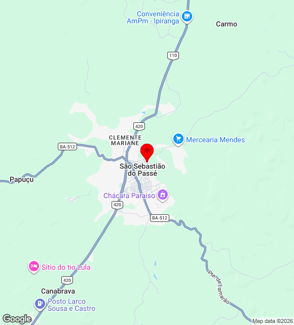 Mapa da localização