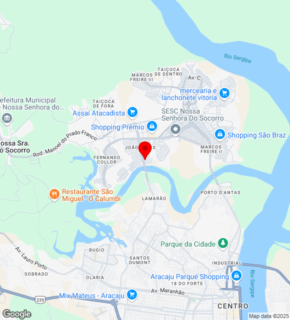 Mapa da localização