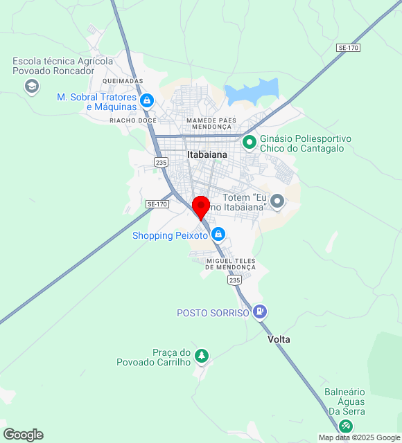 Mapa da localização