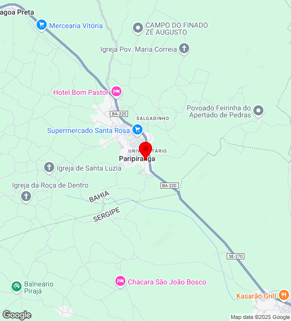 Mapa da localização