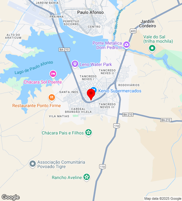 Mapa da localização