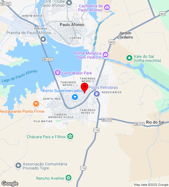 Mapa da localização