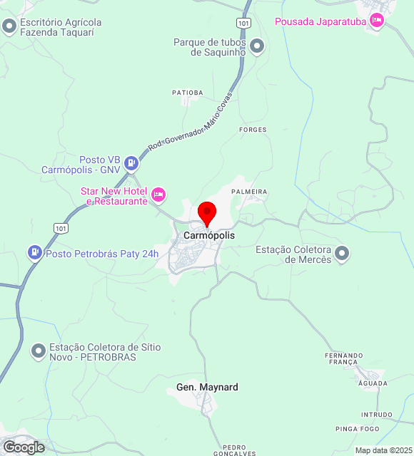 Mapa da localização