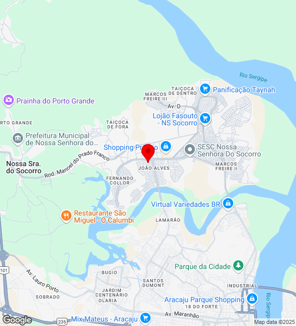 Mapa da localização