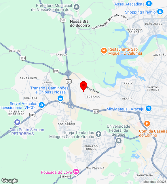 Mapa da localização