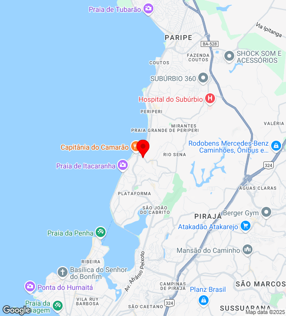 Mapa da localização