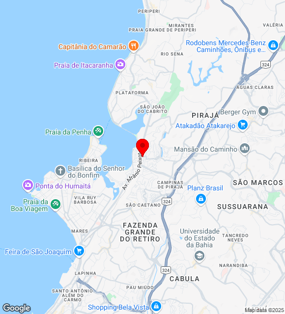 Mapa da localização