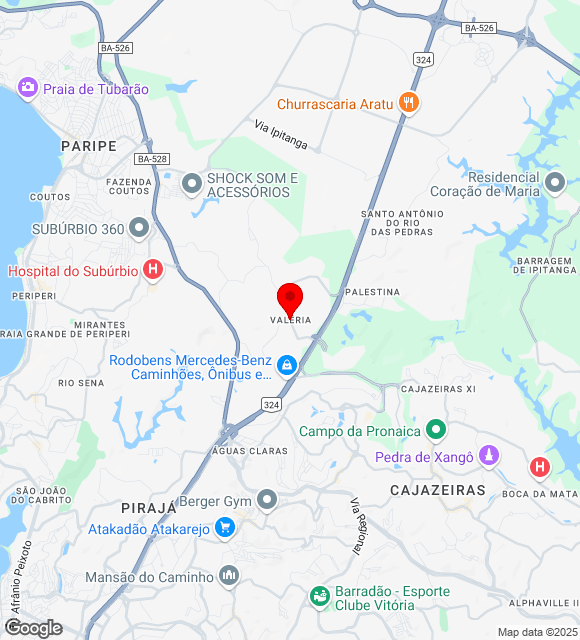 Mapa da localização