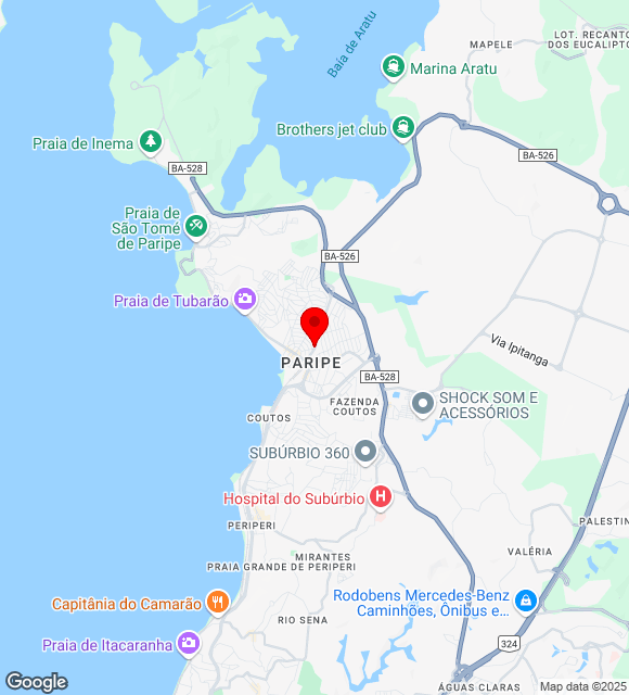 Mapa da localização