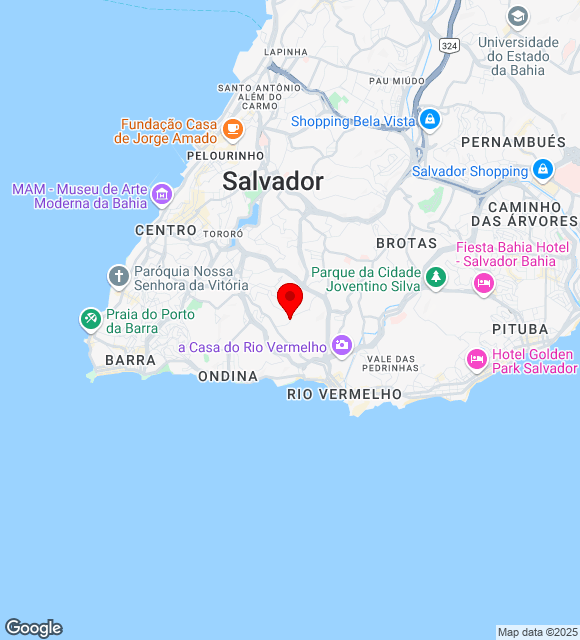 Mapa da localização
