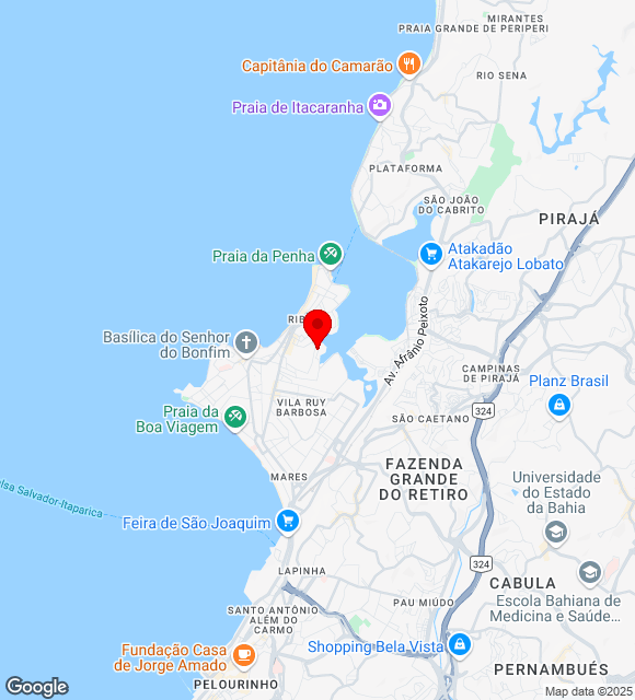Mapa da localização
