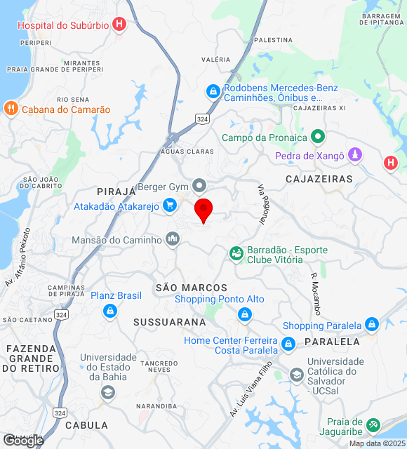 Mapa da localização