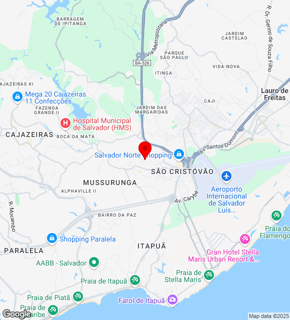 Mapa da localização