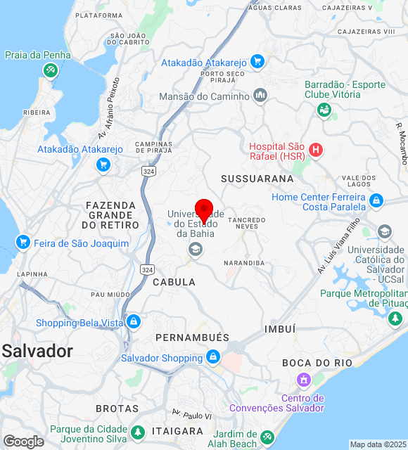 Mapa da localização