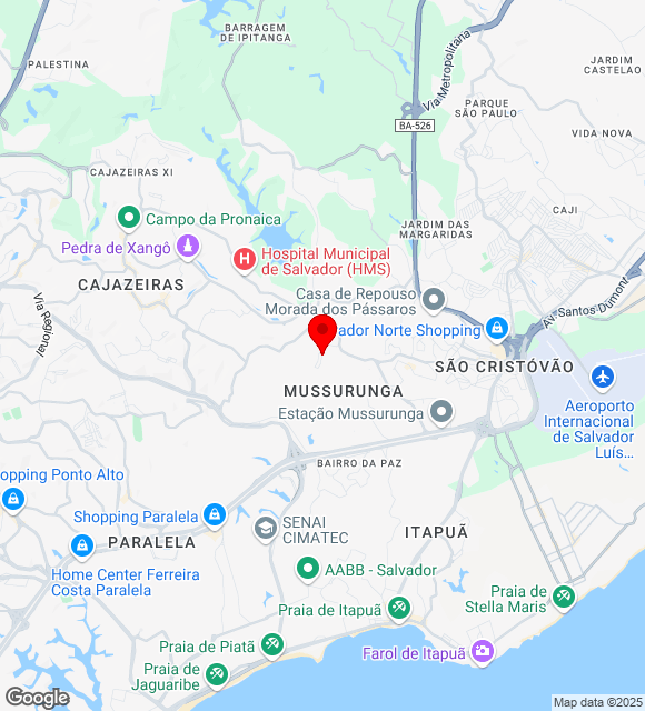 Mapa da localização