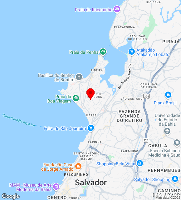 Mapa da localização