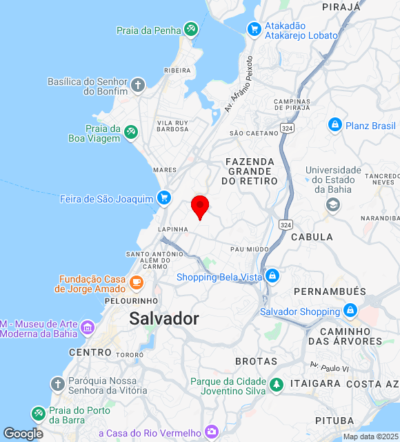 Mapa da localização