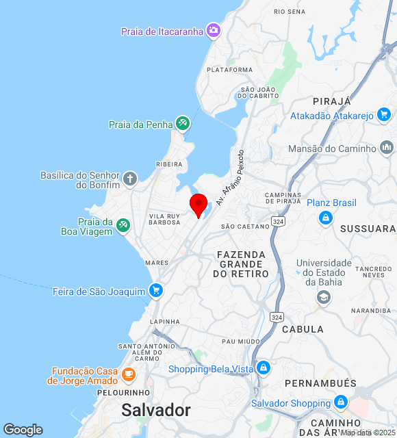 Mapa da localização