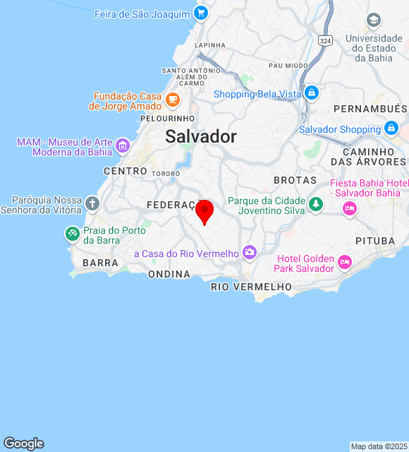 Mapa da localização