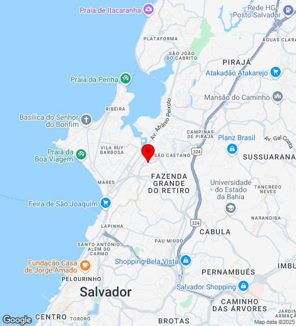 Mapa da localização