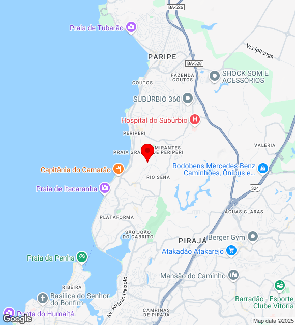 Mapa da localização