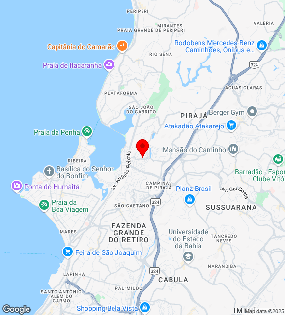 Mapa da localização