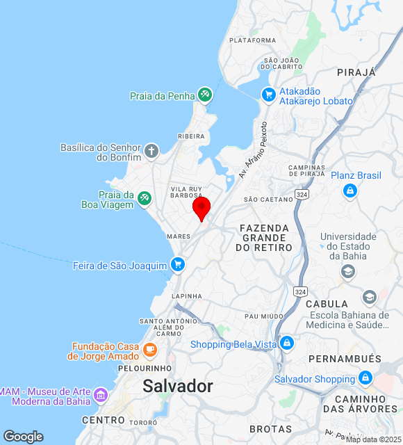 Mapa da localização
