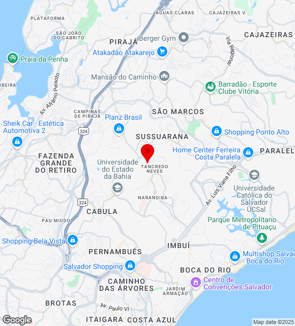 Mapa da localização