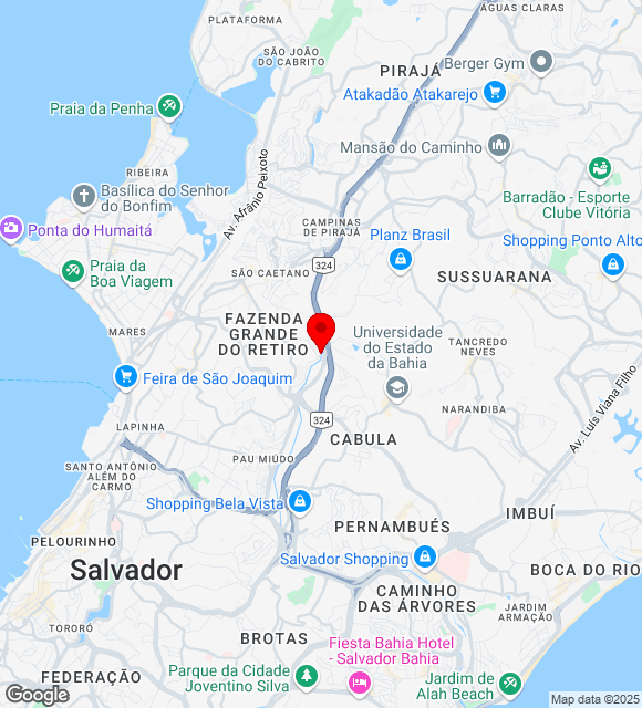 Mapa da localização