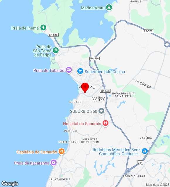 Mapa da localização