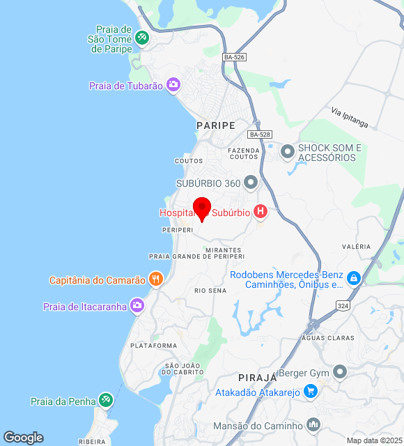 Mapa da localização