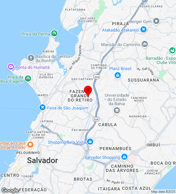 Mapa da localização