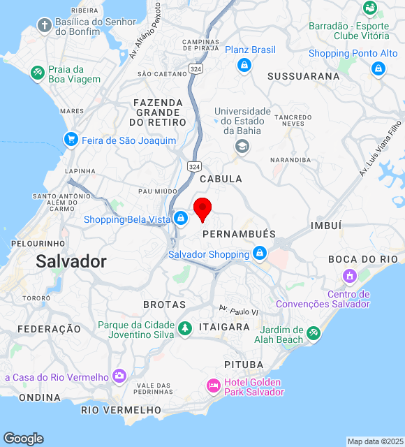 Mapa da localização