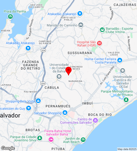 Mapa da localização