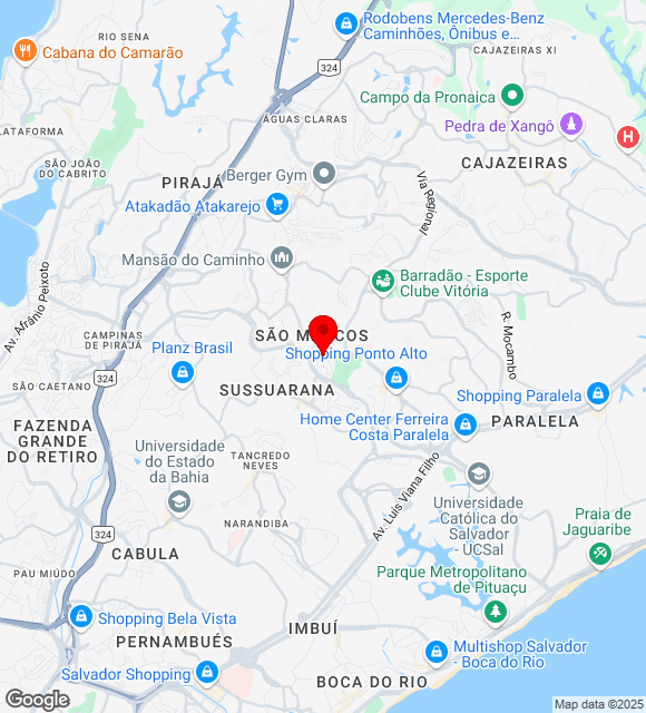 Mapa da localização
