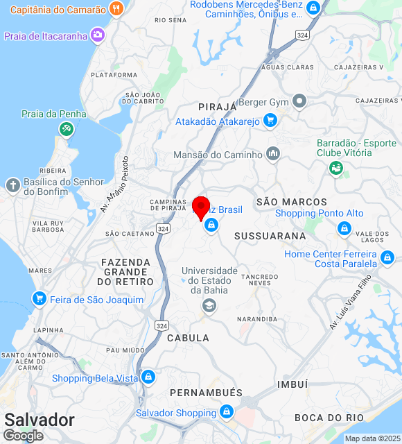 Mapa da localização