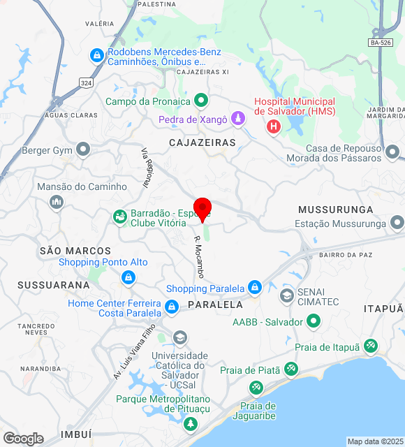 Mapa da localização