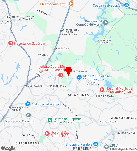 Mapa da localização