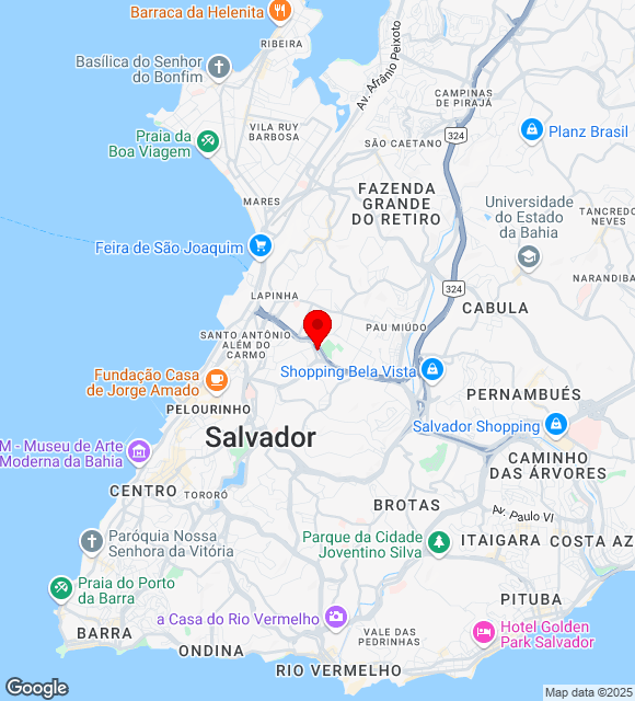 Mapa da localização