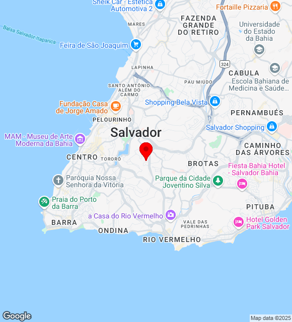 Mapa da localização