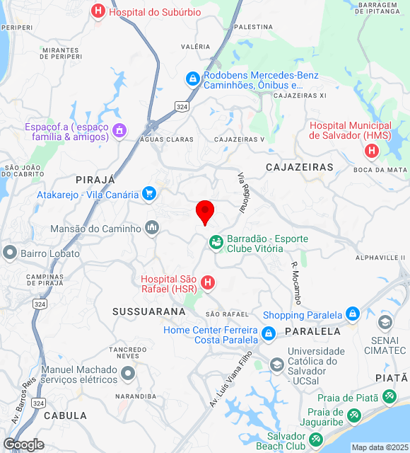 Mapa da localização